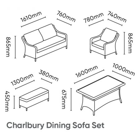 Kettler Charlbury Casual Dining Sofa Set - image 6
