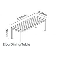 Kettler Elba Dining Table 220x100cm Teak Top - image 4