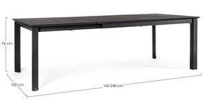 KONNOR CHARC.CX23 EXT.TABLE 160-240X100 - image 1