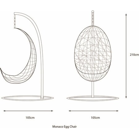 Leisuregrow Monaco Stone Egg Chair - image 3