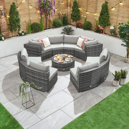 Nova Kensington Curved Corner Sofa Set Grey - image 2