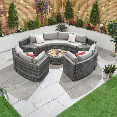 Nova Kensington Curved Corner Sofa Set Grey - image 3